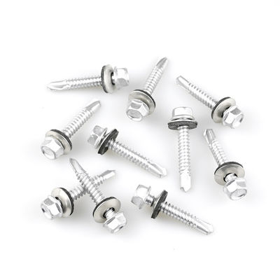 Customized Corroshield Self Drilling Hex Washer Screw with Bonded Washer Ruspert Finish