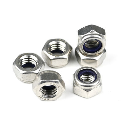 100% QC Tested Stainless Steel Din985 Hexagon Nylon Insert Self Lock Nuts for Vehicle Maintenance