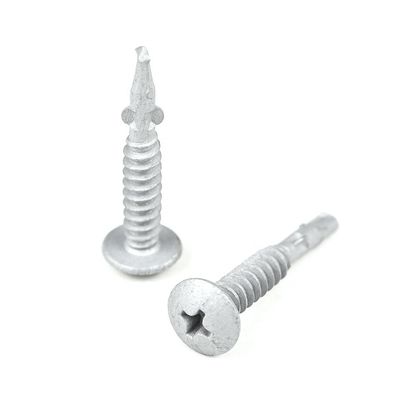 Yellow Phillips Cross Recess Drive Type Self Drilling Screws With Wings For Solar Water Heater