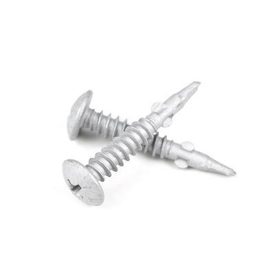 Yellow Phillips Cross Recess Drive Type Self Drilling Screws With Wings For Solar Water Heater