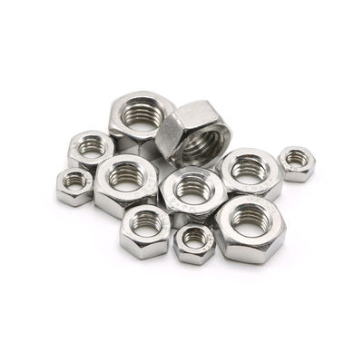 100% QC Tested DIN934 Hex Nut A2 70 Stainless Steel 304 Nut M2-M30 for Customizable