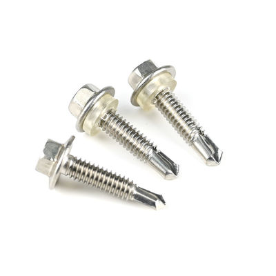Stainless Steel Self Drilling Screws With Pvc Washer For Solar Fastener Installation