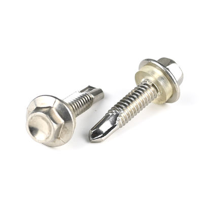 Stainless Steel Self Drilling Screws With Pvc Washer For Solar Fastener Installation