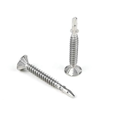 Yellow Stainless Steel Phillips Countersunk Flat Head Metal Self Drilling Screw With Wings Tapping Screw