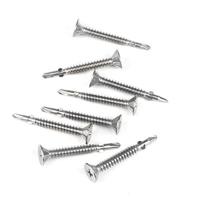 Yellow Stainless Steel Phillips Countersunk Flat Head Metal Self Drilling Screw With Wings Tapping Screw