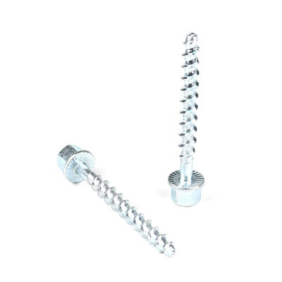 HEX Flange Zinc Plating Threaded Rod Anchor Screw 6/10x75mm for and Durable Anchoring