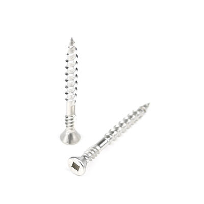 10 X50 Square Head Countersunk Chipboard Screws Double Thread With Ribs