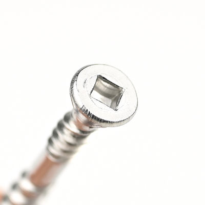 10 X50 Square Head Countersunk Chipboard Screws Double Thread With Ribs