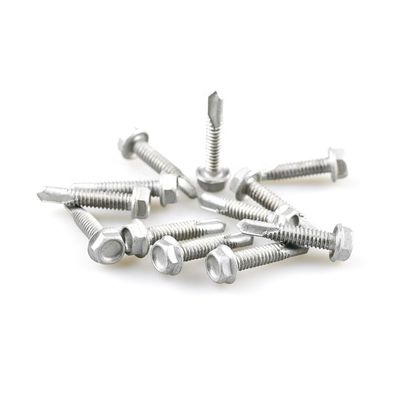 Din7504k Indented Head Self Drilling Screw With Hex Flange Head Ruspert Coating For Window