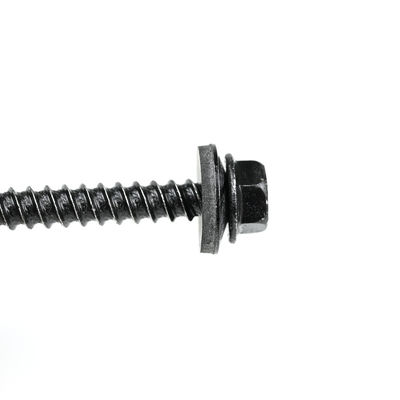 Black Ruspert Coated Stainless Steel Hex Flange Head Drywall Screws With Epdm Washer