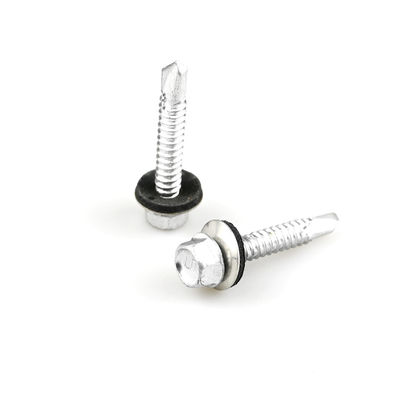 Customized Support 6.3x38mm Hex Bimetallic Drilling Screw with EPDM Washer