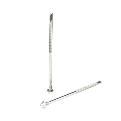 5.5x185mm ZINC Finish Steel Structure Self Tapping Screw with 5 Point Hexagon Head Washer