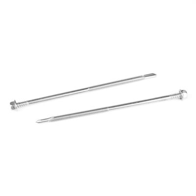 5.5x185mm ZINC Finish Steel Structure Self Tapping Screw with 5 Point Hexagon Head Washer