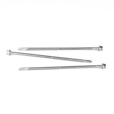 5.5x185mm ZINC Finish Steel Structure Self Tapping Screw with 5 Point Hexagon Head Washer