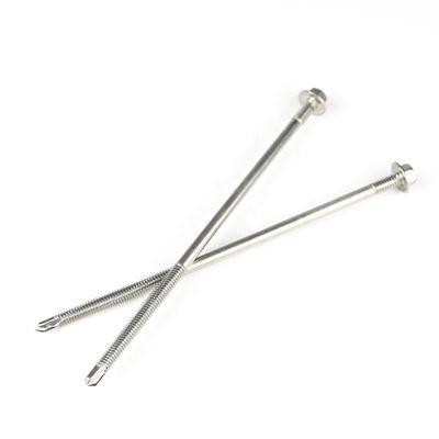 Zinc Hex Washer Head Self-Drilling Screws 150mm for Sandwich Panel Double Thread