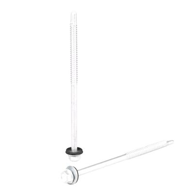 Seat Fix Fastening Hex Washer Head Self Drilling Screws With Black Washer Bimetal Hex Screws 6.3x130mm