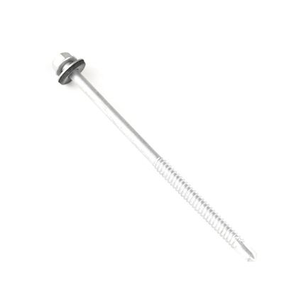 Seat Fix Fastening Hex Washer Head Self Drilling Screws With Black Washer Bimetal Hex Screws 6.3x130mm