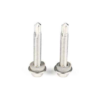 Customized Tek Black HEX Washer Head Self Drilling Screws for Metal Wood M3.5-M6.3