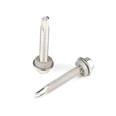 Customized Tek Black HEX Washer Head Self Drilling Screws for Metal Wood M3.5-M6.3