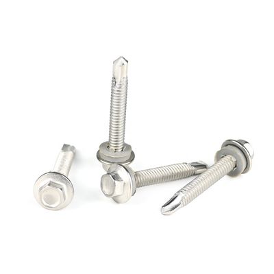 Customized Tek Black HEX Washer Head Self Drilling Screws for Metal Wood M3.5-M6.3