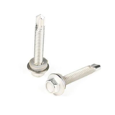 Customized Tek Black HEX Washer Head Self Drilling Screws for Metal Wood M3.5-M6.3
