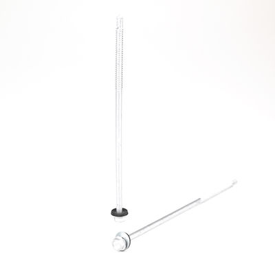 Coating Stainless Steel Self-Drilling Screws 6.3x180mm with Bonded Washer and Round Head