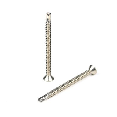 Flat Head Phillips 50mm Self Drilling Screws Tek Lag Bolts Stainless Steel Customized