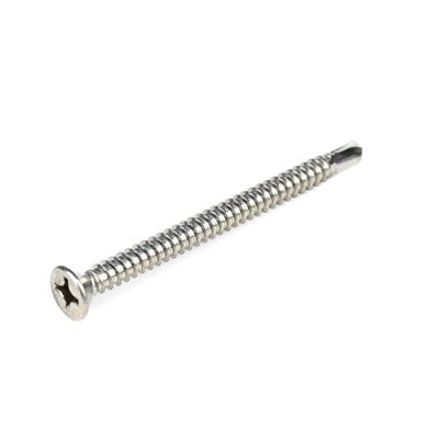 Flat Head Phillips 50mm Self Drilling Screws Tek Lag Bolts Stainless Steel Customized