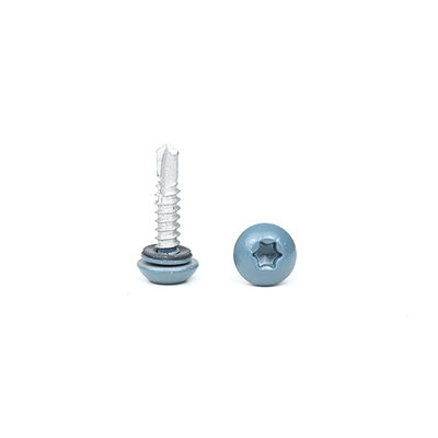 Flat Head Style Blue Painted Button Stainless Steel Self Tapping Screw with Torx Head