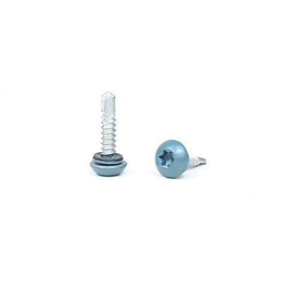 Flat Head Style Blue Painted Button Stainless Steel Self Tapping Screw with Torx Head