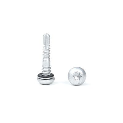 Double Threaded Torx Button Stainless Steel Self Drilling Metal Screw With EPDM Washer