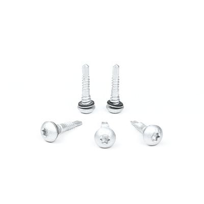 Double Threaded Torx Button Stainless Steel Self Drilling Metal Screw With EPDM Washer