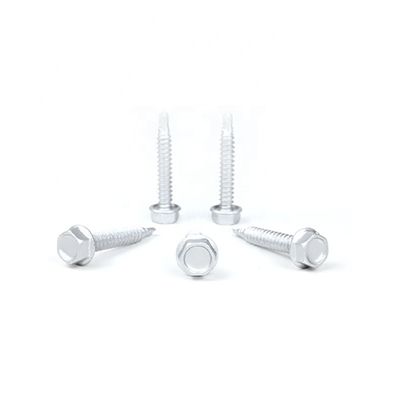 Steel 6.3x38mm Hex Flange Head Tek Screws for Light Steel Housing Installation Point