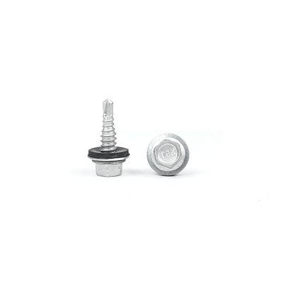 Flat Head Stainless Steel Hex Flange Self Drilling Screw With EPDM Washer for Durable