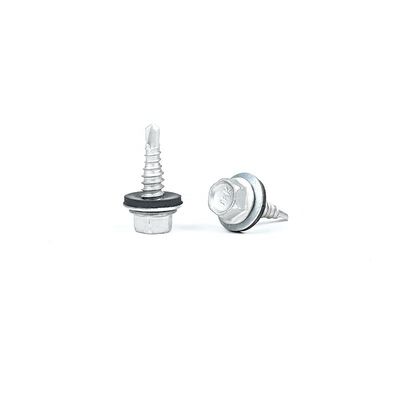 Flat Head Stainless Steel Hex Flange Self Drilling Screw With EPDM Washer for Durable