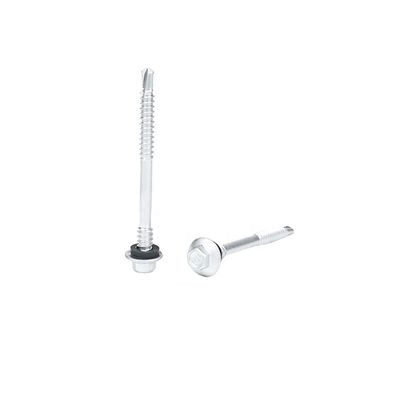 100% QC Tested Flange Hex Head Stainless Steel Self Drilling Screws With Epdm Washer