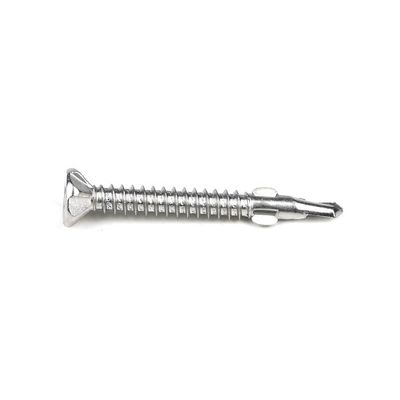 SUS410 Flat Phillips Head Self Tapping Self Drilling Screw Wing Tek Screw with Nibs 4.2x38