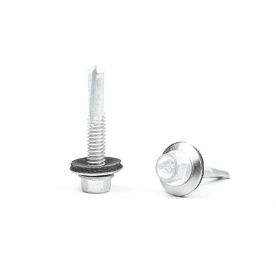 SS410 Flange Hex Head Stainless Steel Self Tapping Drilling Screws With EPDM Washer