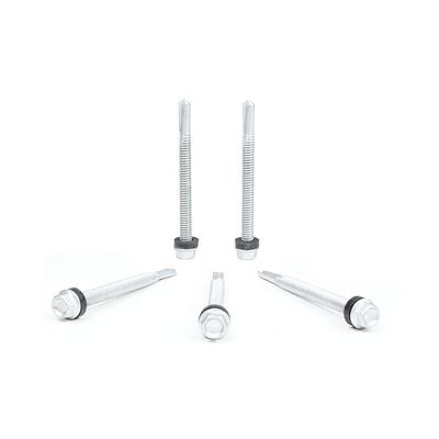Self Drilling Stainless Steel Flange Hex Head Metal Screws Phillips Cross Recess INCH
