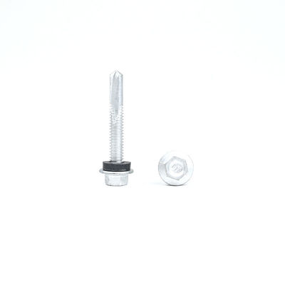 38mm Self-Drilling SUS410 Stainless Steel Hex Screw with Flange Head and EPDM Washer