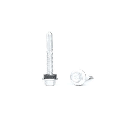 38mm Self-Drilling SUS410 Stainless Steel Hex Screw with Flange Head and EPDM Washer