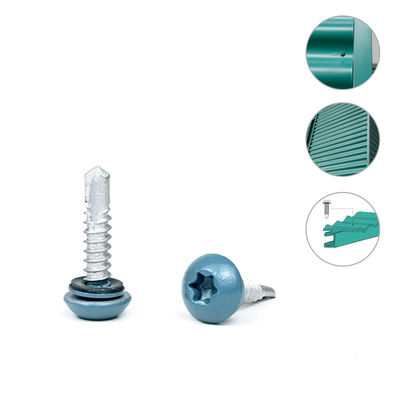 Zinc Alloy Coated 12 x1'' Self Drilling Tapping Screw Torx Pan Head for Metal Tile Roofing