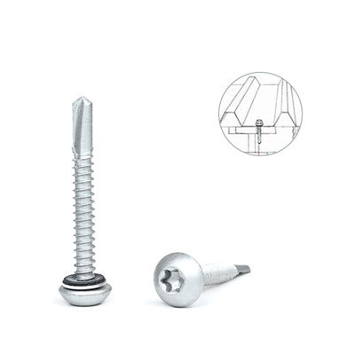 Ruspert Button Torx 12x45 Self Tapping Screw for Roofing to Purlin Framing Stainless Steel