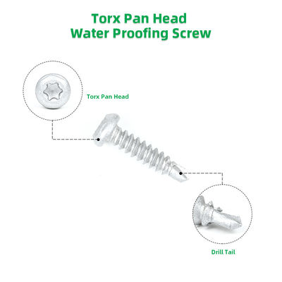 Zinc Alloy Coated Self Tapping Screw 6.3x25 For Roofing Membrane And Payment term T/T