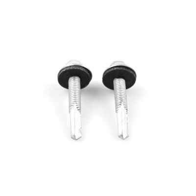 Metric Bimetal Self Drilling Screw with Hex Washer Head and EPDM Rubber Washer
