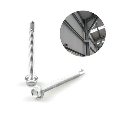 Zinc Alloy Coated Hex Flange 6.3x65 Bi-Metal 304 Framing Screw for Wall Cladding Sheet To Purlin