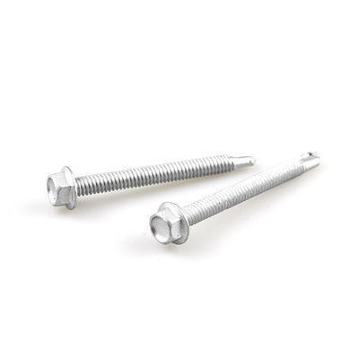 Zinc Alloy Coated Hex Flange 6.3x65 Bi-Metal 304 Framing Screw for Wall Cladding Sheet To Purlin