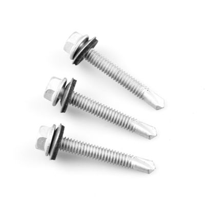 6.3x45 Hex Flange Self-Drilling Screw for Wall Cladding Panel to Purlin Waterproof
