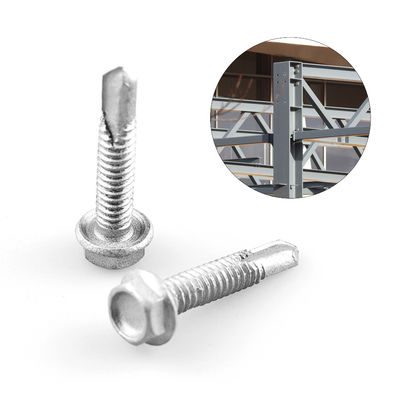 Standard Coating 4.8x25 Hex Flange Bimetal Stainless Steel Hex Head Self-Drilling Screws For Steel Frame Joint