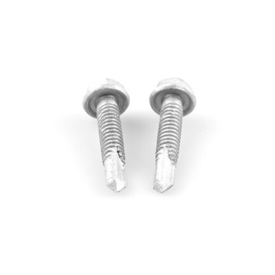 Standard Coating 4.8x25 Hex Flange Bimetal Stainless Steel Hex Head Self-Drilling Screws For Steel Frame Joint